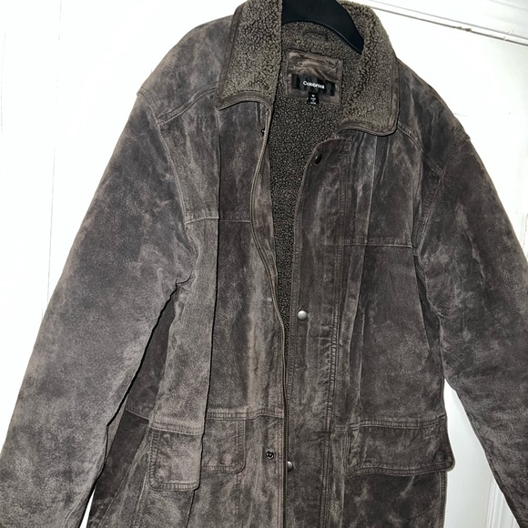 Colebrook Olive Green Suede coat M (definitely a Large) - Picture 2 of 14